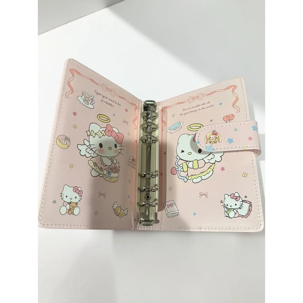 Sanrio Hello Kitty My Melody A6 Binder Planner Pink 6 Ring Journal New
